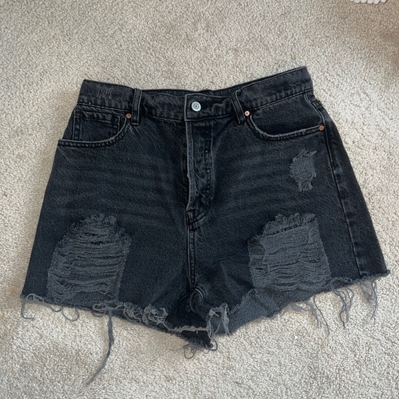 Pacsun distressed high rise jean shorts - Picture 1 of 7